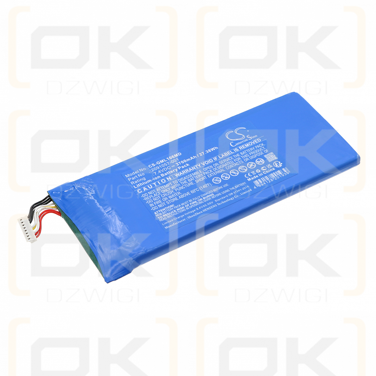 GE Mack Link / J1067 3700 mAh Li-Ion 7,4 V (Cameron Sino)