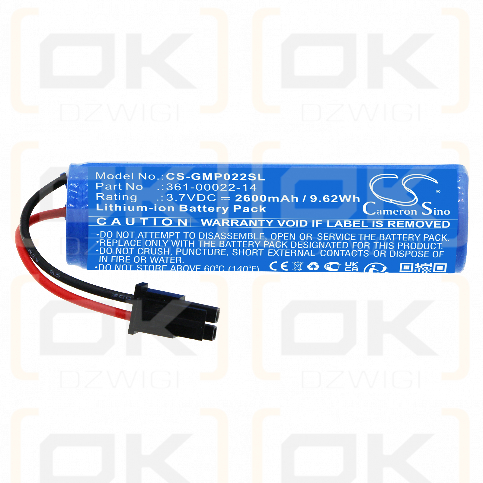 Garmin 010-12400-04 / 361-00022-14 2600mAh Li-ion 3.7V (Cameron Sino)