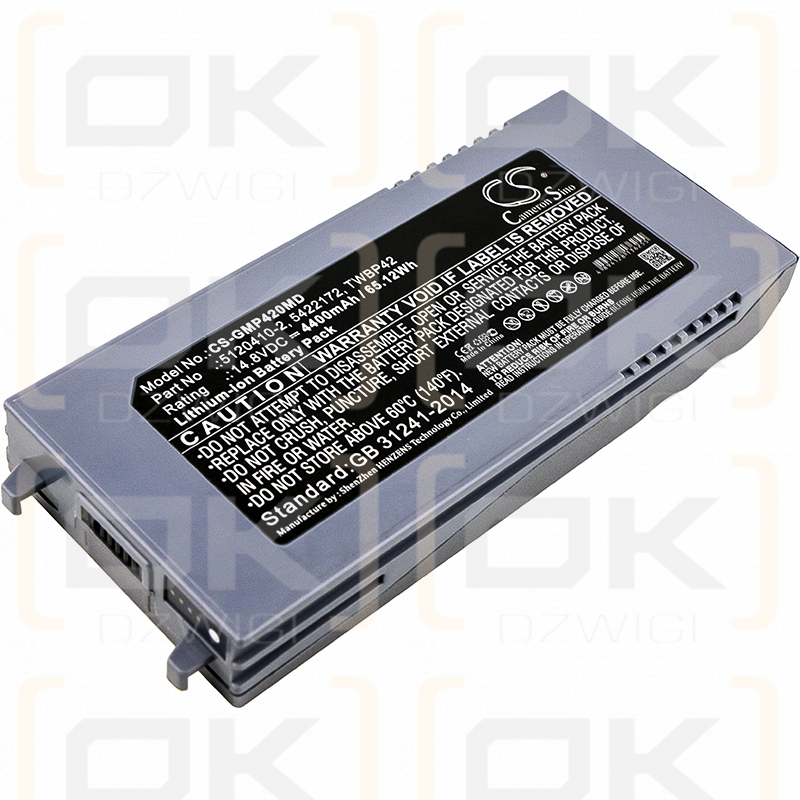 GE Echographe Vivid E / 5120410-2 4400mAh Li-ion 14.8V (Cameron Sino)