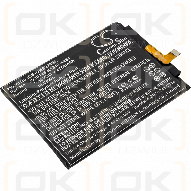 Gigaset GS270 / V30145-K1310-X464 4750 mAh Li-Polymer 3,85 V (Cameron Sino)