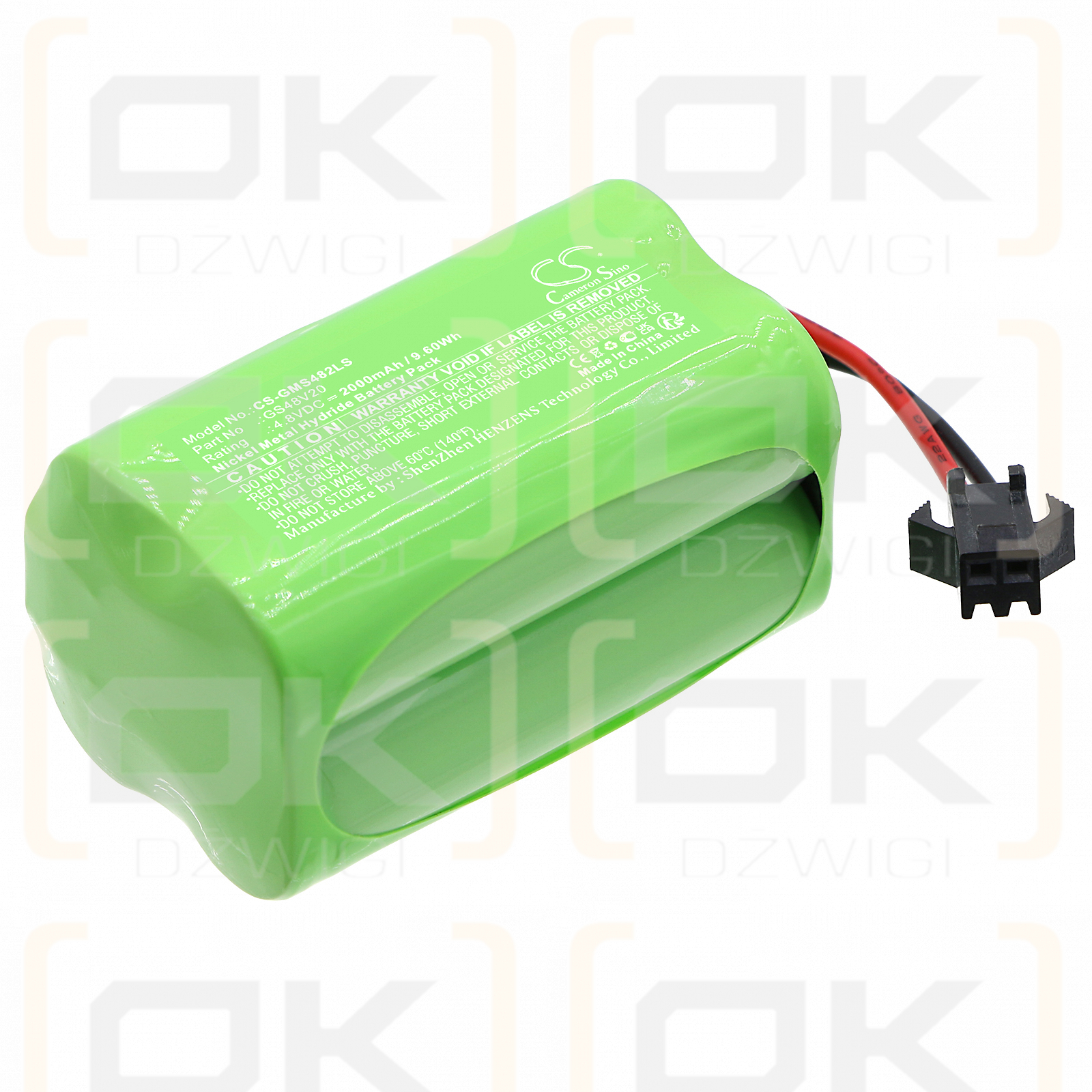 Gama Sonic 16B02 / GS48V20 2000mAh Ni-MH 4.8V (Cameron Sino)