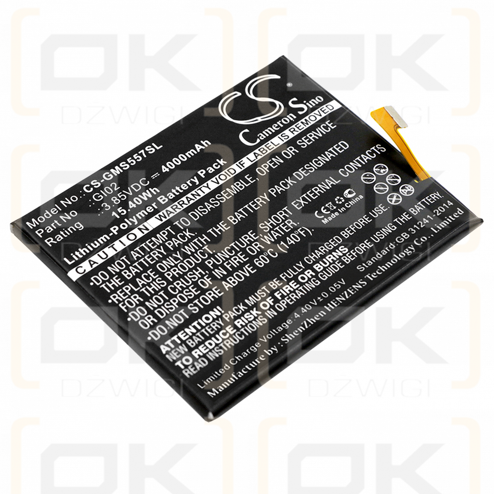 Gigaset GS57-6 / GI02 4000mAh Li-Polímero 3.85V (Cameron Sino)