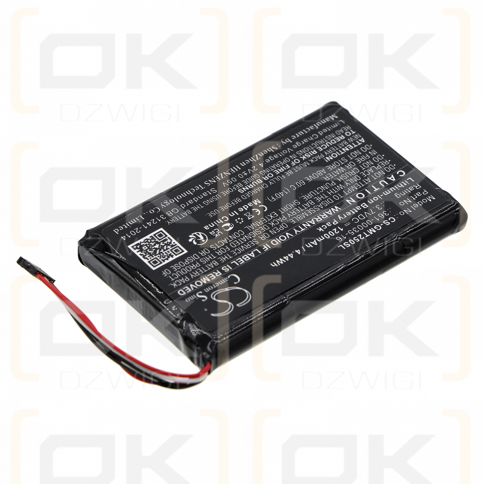 Garmin Alpha 100 / 361-00035-16 1200mAh Li-ion 3.7V (Cameron Sino)