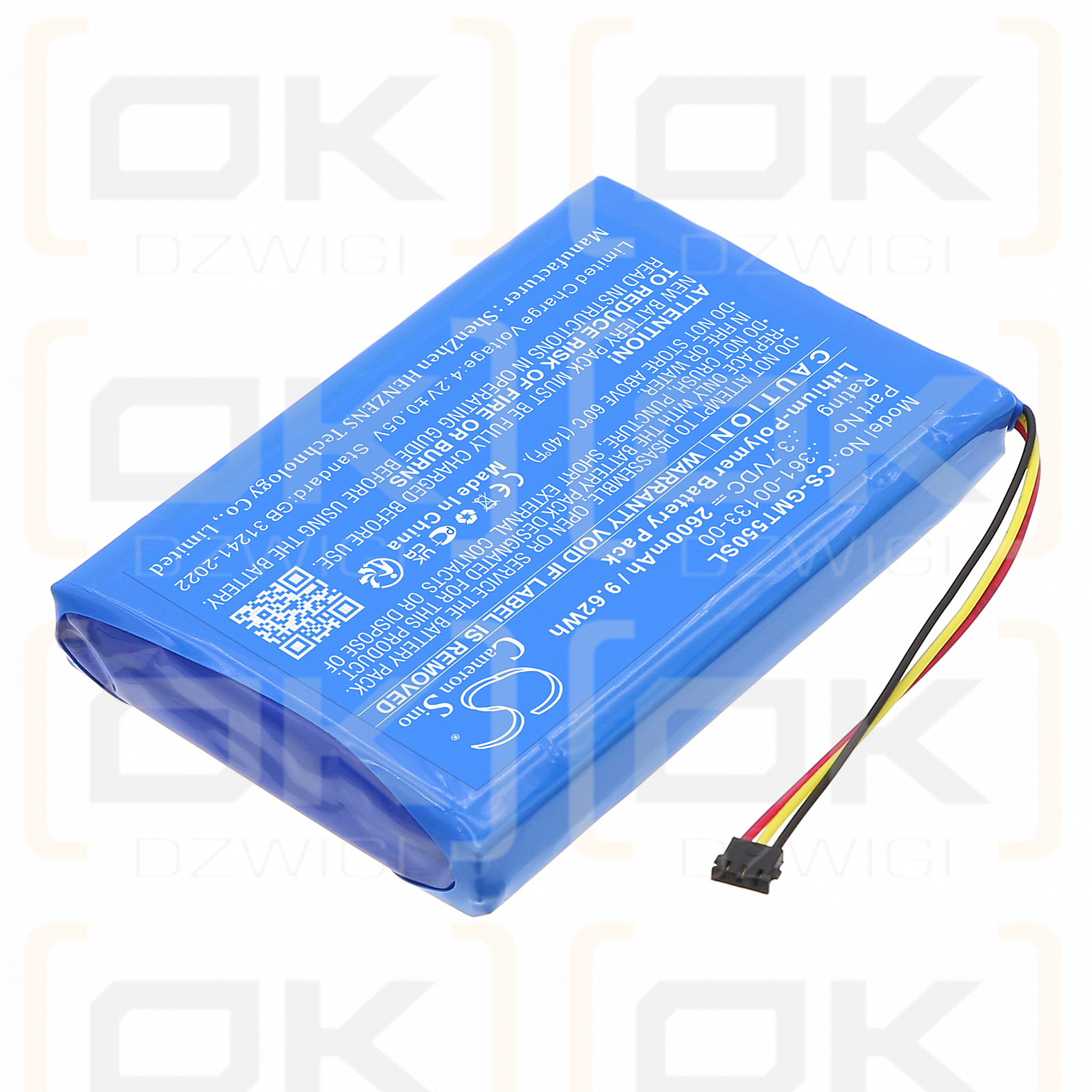 Garmin Zumo XT / 361-00133-00 2600mAh Li-Polymer 3.7V (Cameron Sino)