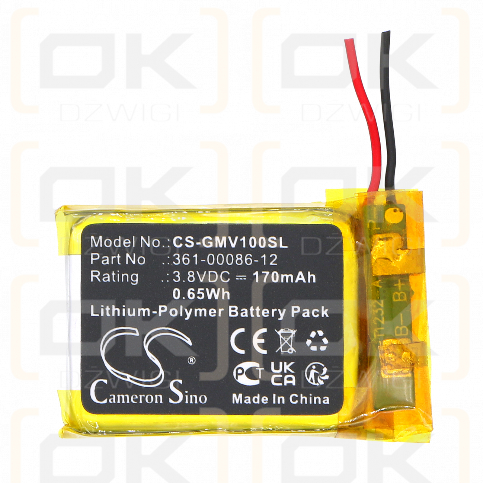 Garmin Femix 6s Pro / 361-00086-12 170mAh Li-Polímero 3.8V (Cameron Sino)