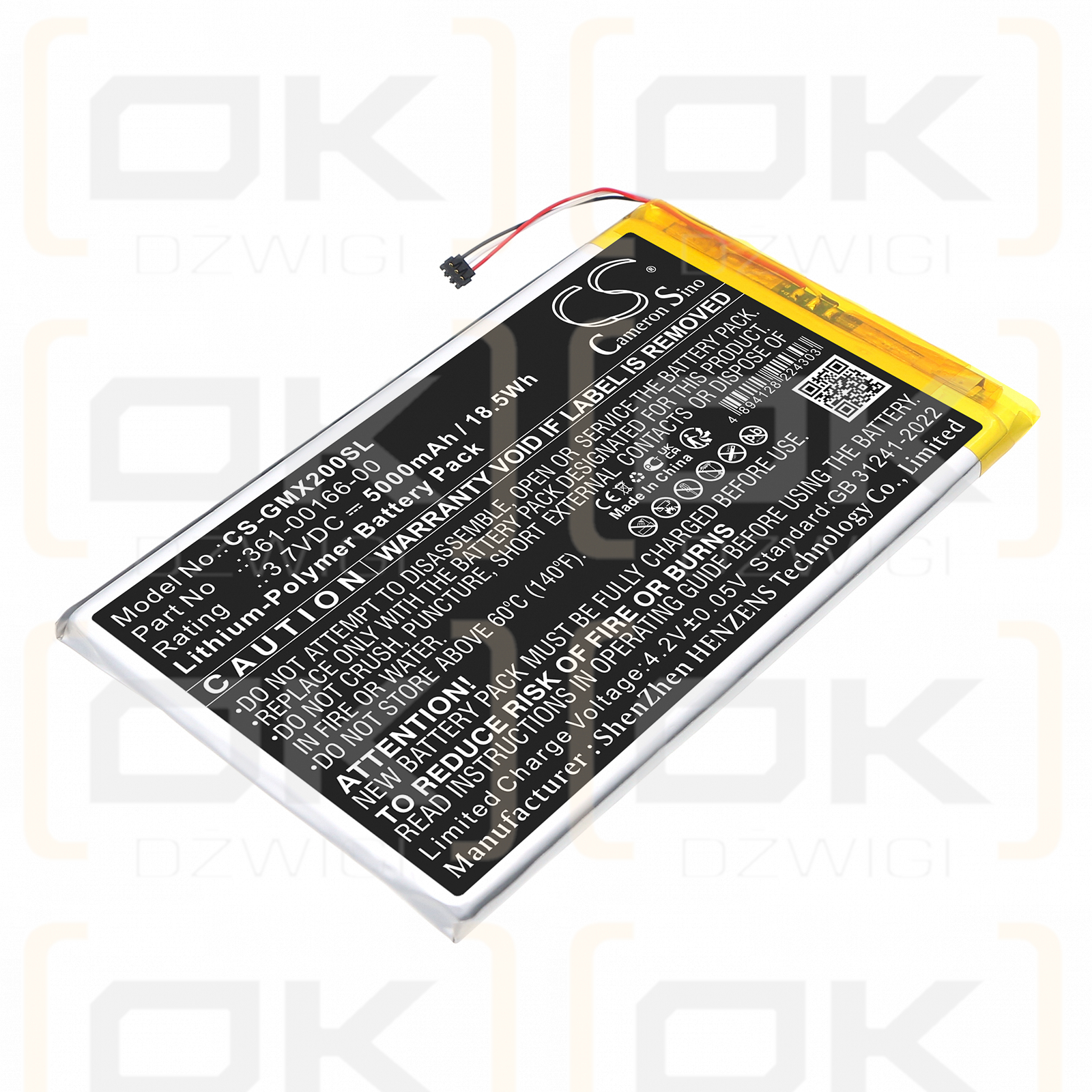 Garmin Zumo XT2 / 361-00166-00 5000 mAh Li-Polymer 3,7 V (Cameron Sino)