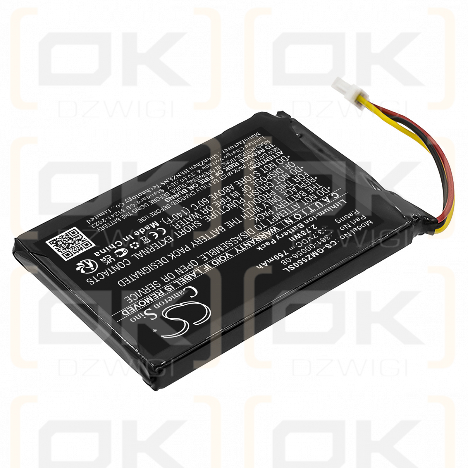 Garmin DriveSmart 60LMT / 361-00056-08 750mAh Li-ion 3.7V (Cameron Sino)