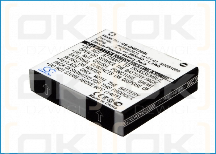 GN Netcom 9125 / 14151-01 340mAh Li-Polímero 3.7V (Cameron Sino)