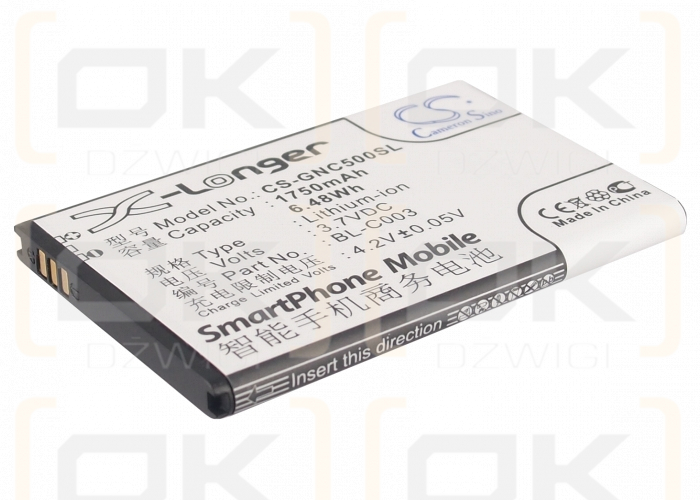 GIONEE C600 / BL-C003 1750mAh Li-ion 3.7V (Cameron Sino)