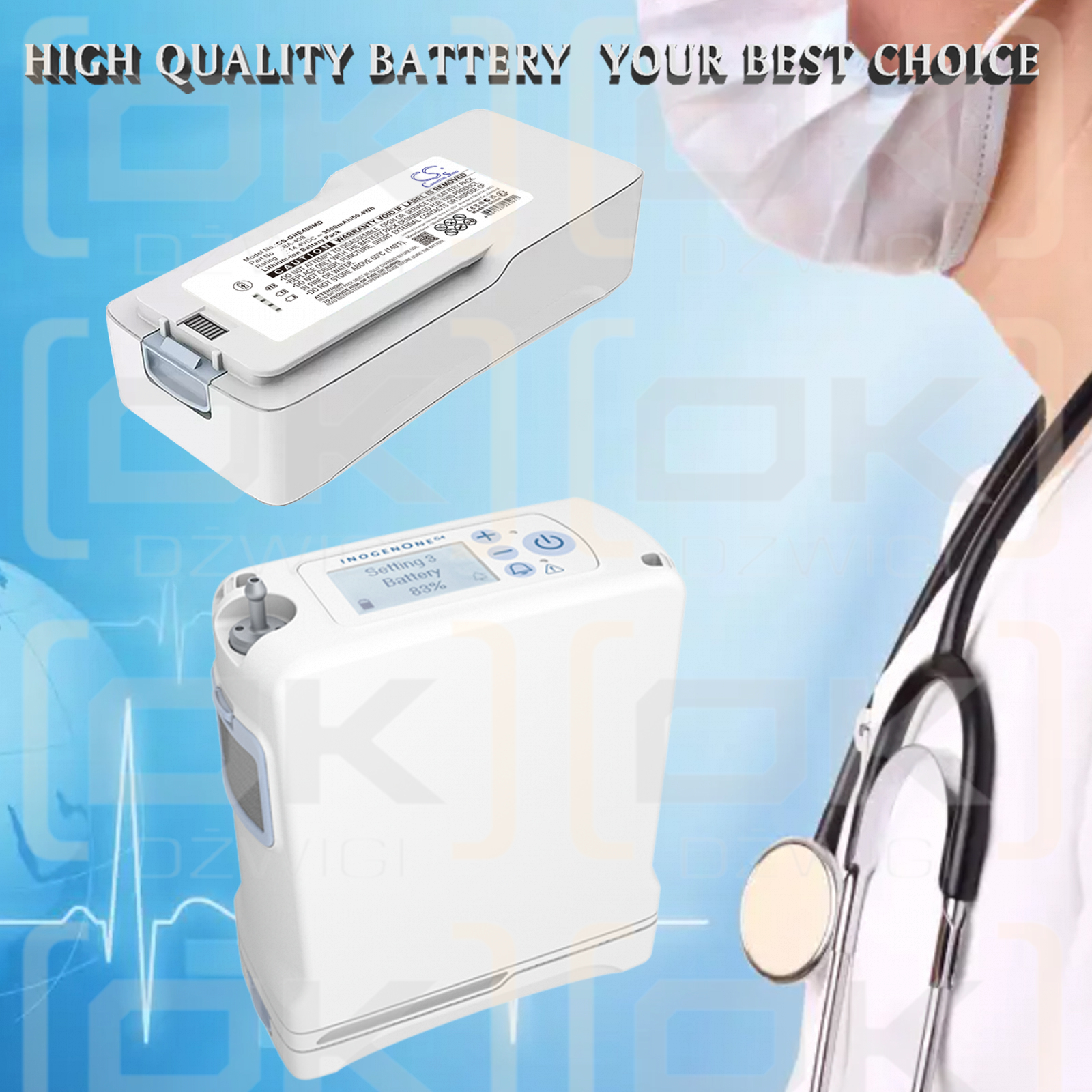 Inogen One G4 / 1400-2010-4 3500 mAh Li-ion 14.4 V (Cameron Sino)