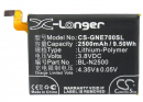 GIONEE Elife E7 / BL-N2500 2500mAh Li-Polymer 3.8V (Cameron Sino)