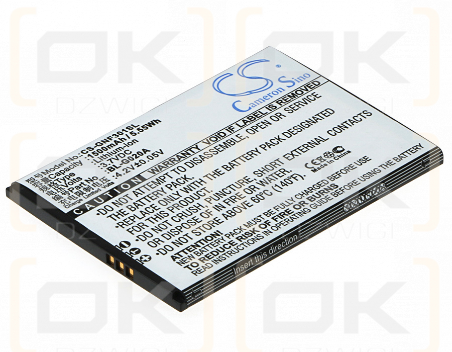 GIONEE F301 / BL-G020A 1500mAh Li-ion 3.7V (Cameron Sino)