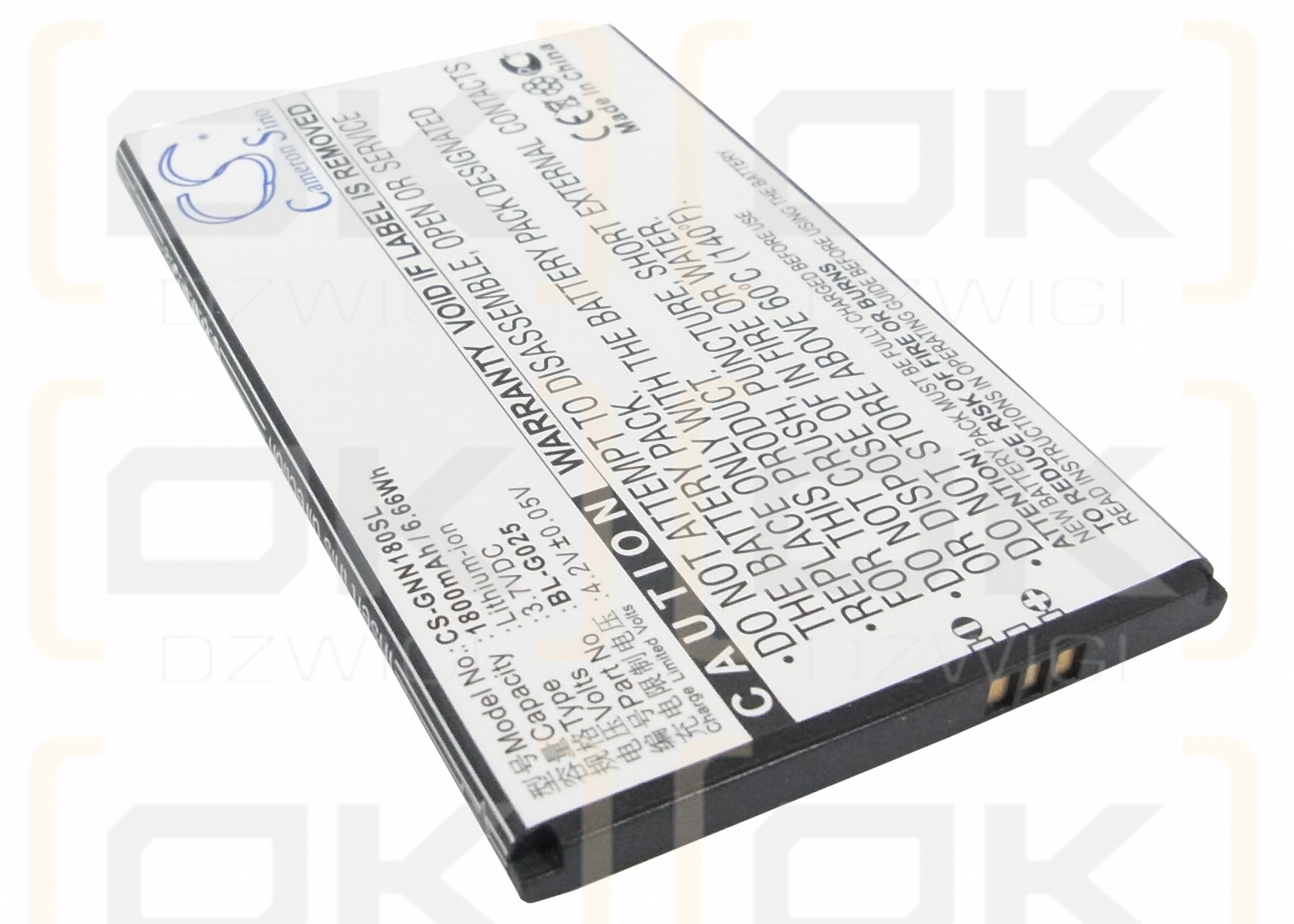 GIONEE GN160 / BL-G025 1800 mAh Li-ion 3.7 V (Cameron Sino)
