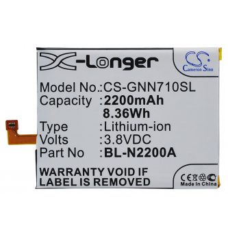 GIONEE E7 Mini / BL-N2200A 2200 mAh Li-Polymer 3,8 V (Cameron Sino)