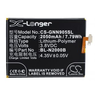 GIONEE GN9005 / BL-N2000B 2050 mAh Li-Polymer 3,8 V (Cameron Sino)