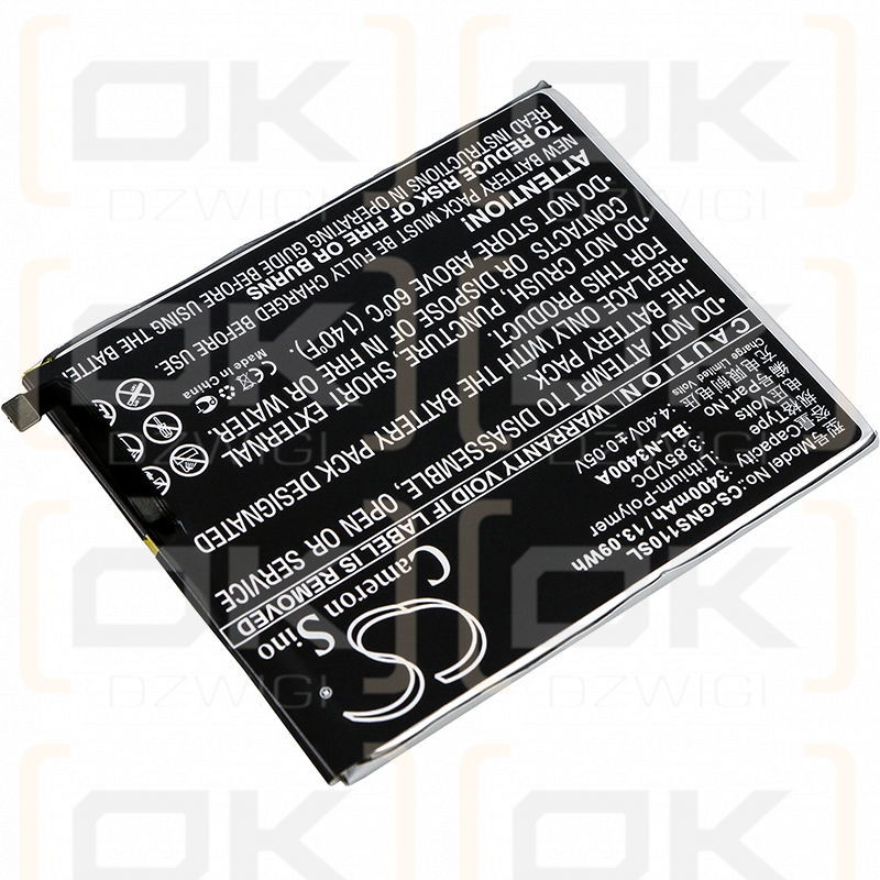 GiONEE / BL-N3400A 3400mAh Li-Polymer 3.85V (Cameron Sino)