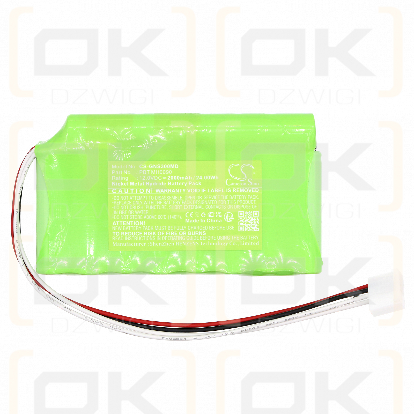 Globus StimVet 4000 / PBT MH0090 2000 mAh Ni-MH 12,0 V (Cameron Sino)