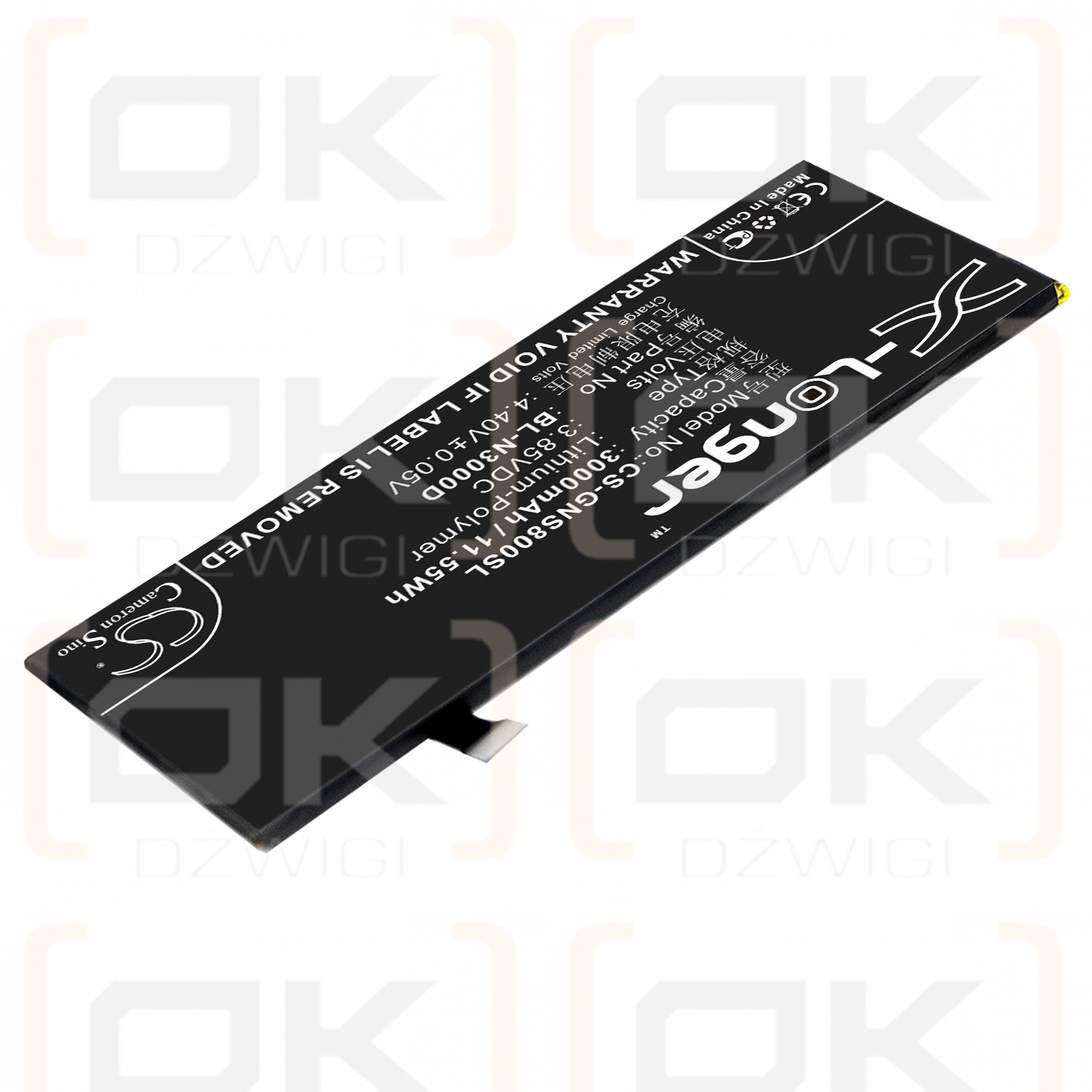 GIONEE GN9011L / BL-N3000D 3000 mAh Li-Polymer 3,85 V (Cameron Sino)