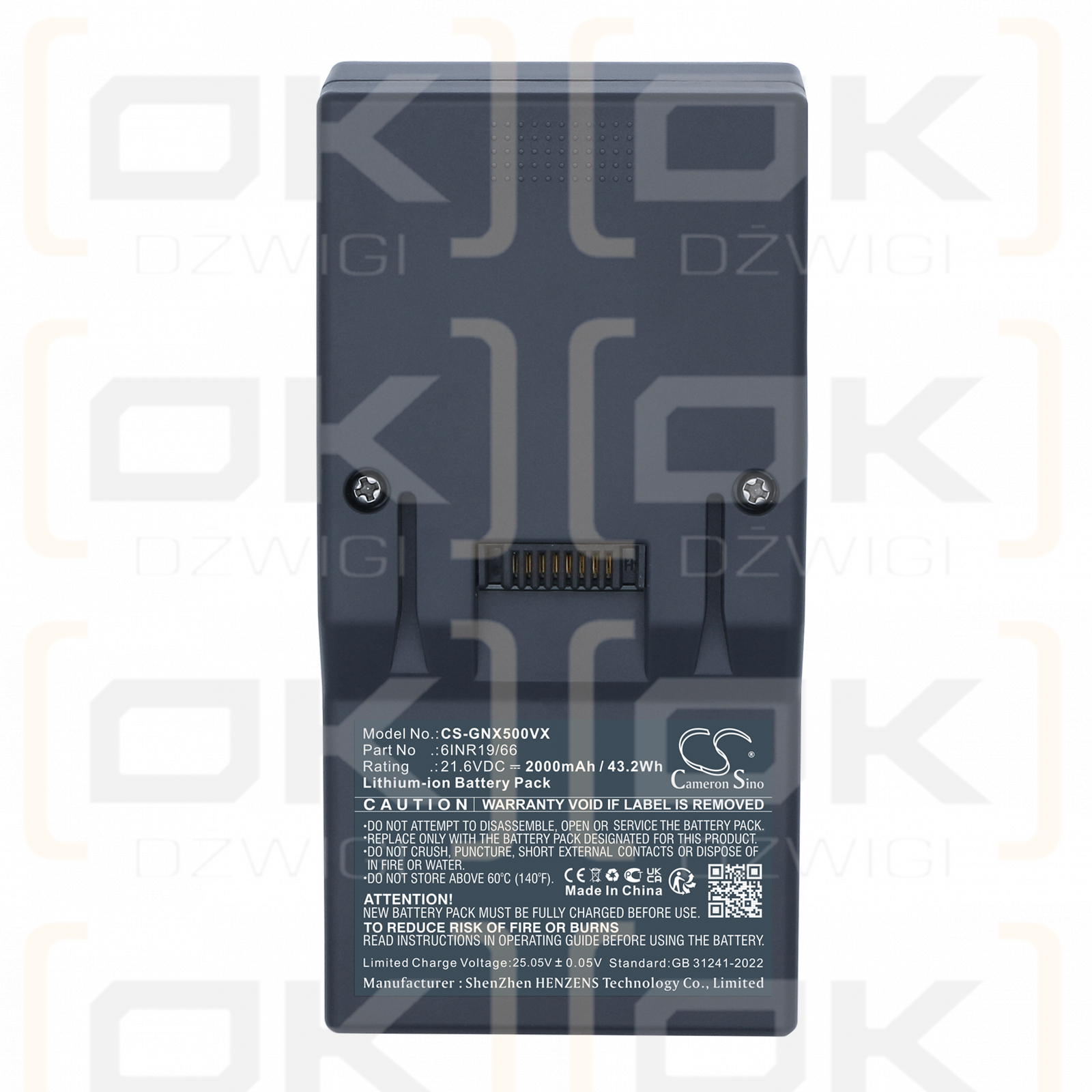 Genius Invictus X5 Facelift Cordless Handheld Vacuum / 6INR19/66 2000 mAh Li-ion 21.6 V (Cameron Sino)