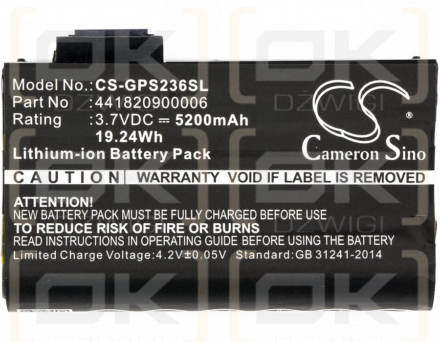 Getac PS236C / 441820900006 5200mAh Li-ion 3.7V (Cameron Sino)