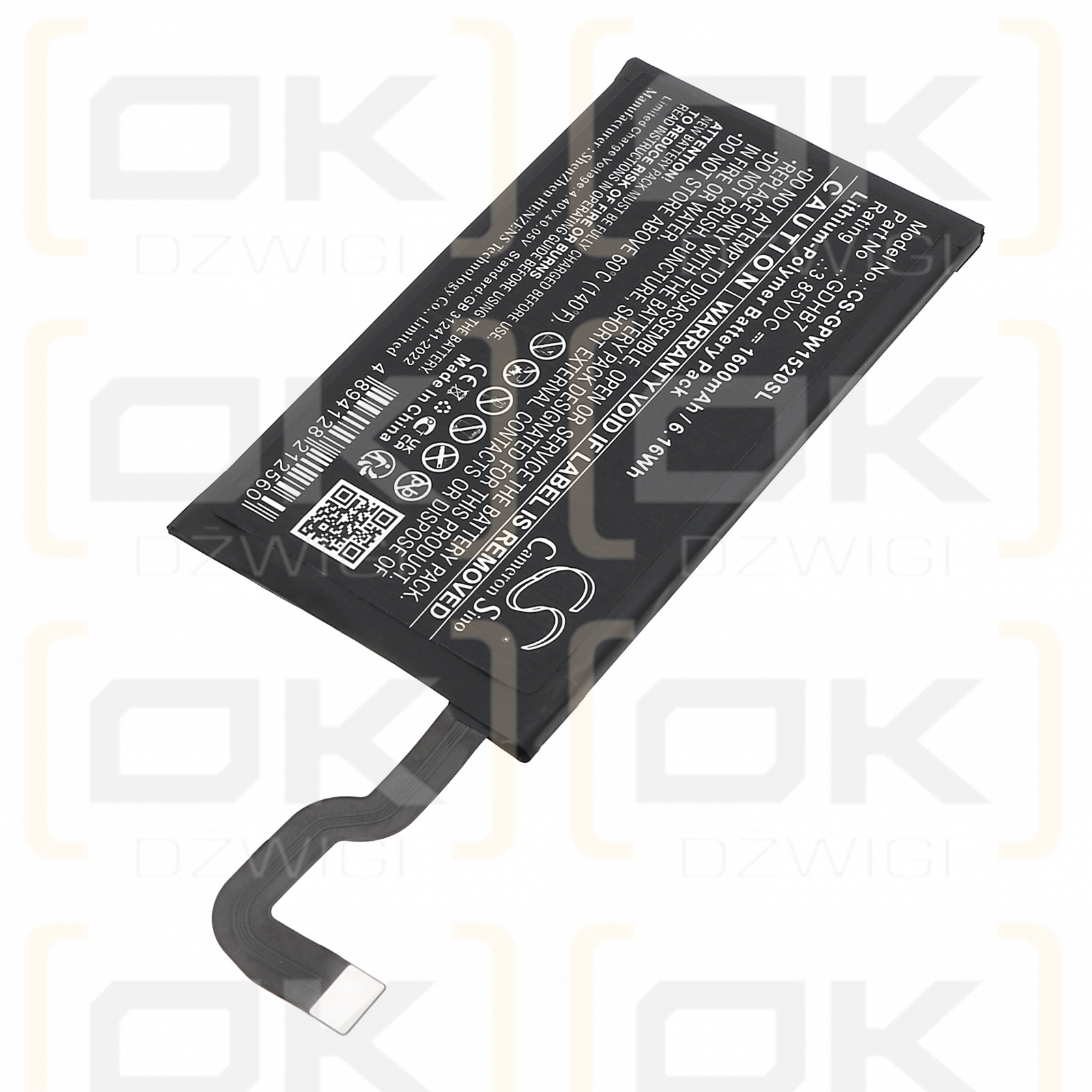 Google Pixel 9 Pro Fold / GDHB7 1600mAh Li-Polymer 3.85V (Cameron Sino)