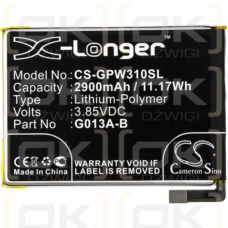 Google G013A / G013A-B 2900 mAh Li-Polymer 3,85 V (Cameron Sino)