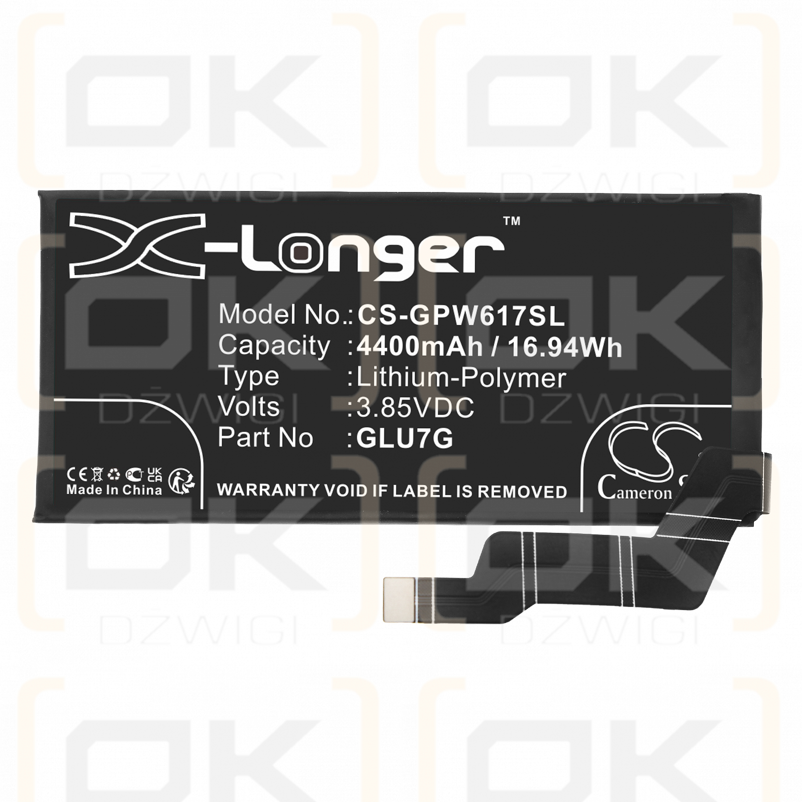 Google G1AZG / GLU7G 4400 mAh Li-Polymer 3,85 V (Cameron Sino)