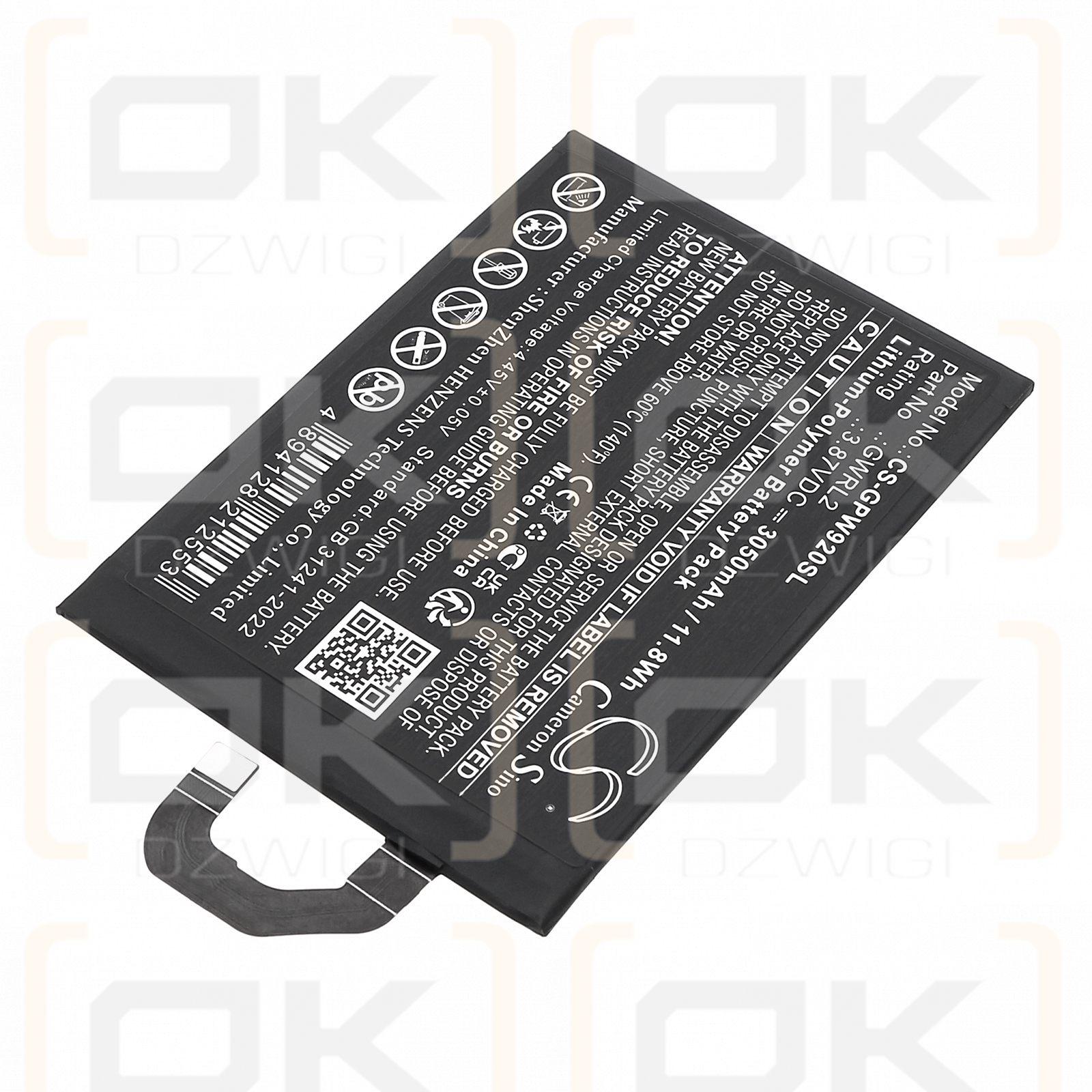 Google Pixel 9 Pro Fold / GWRL2 3050mAh Li-Polymer 3.87V (Cameron Sino)