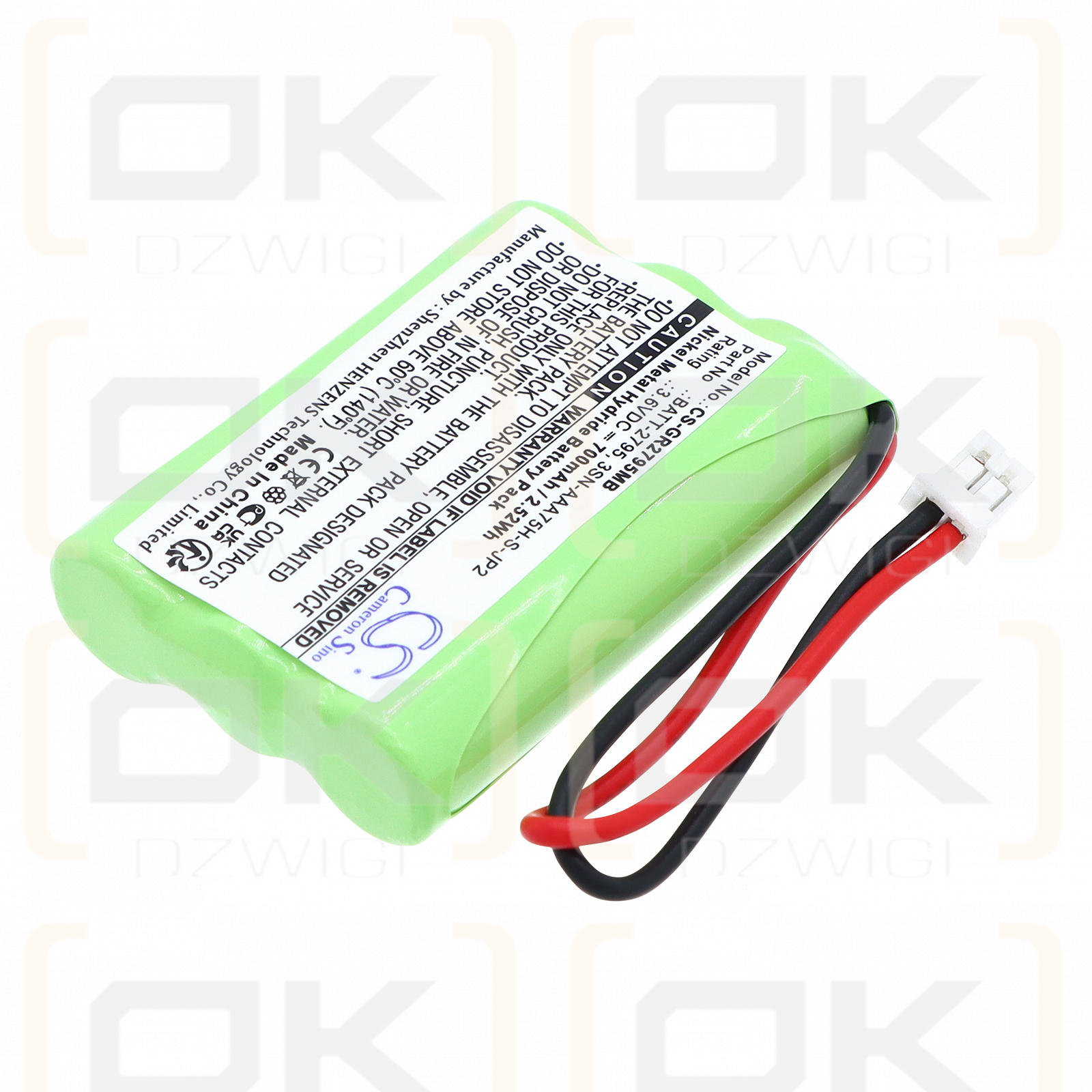 Batería de repuesto para Motorola MBP36PU / TFL3X44AAA900 700mAh Ni-MH 3.6V (Cameron Sino)