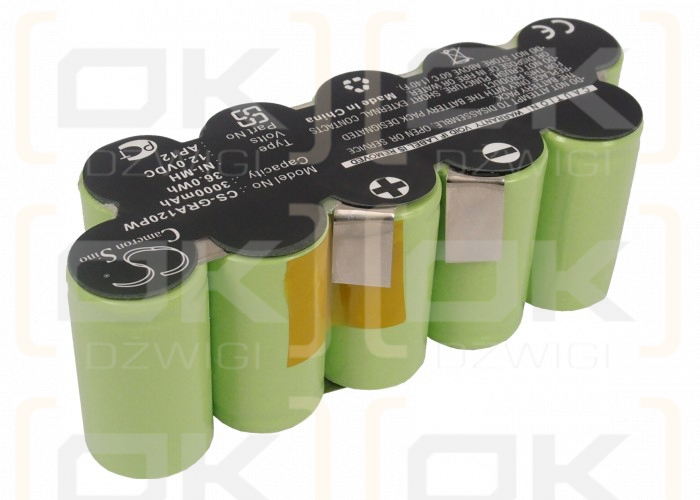 Gardena 2264 / AP12 3000 mAh Ni-MH 12,0 V (Cameron Sino)