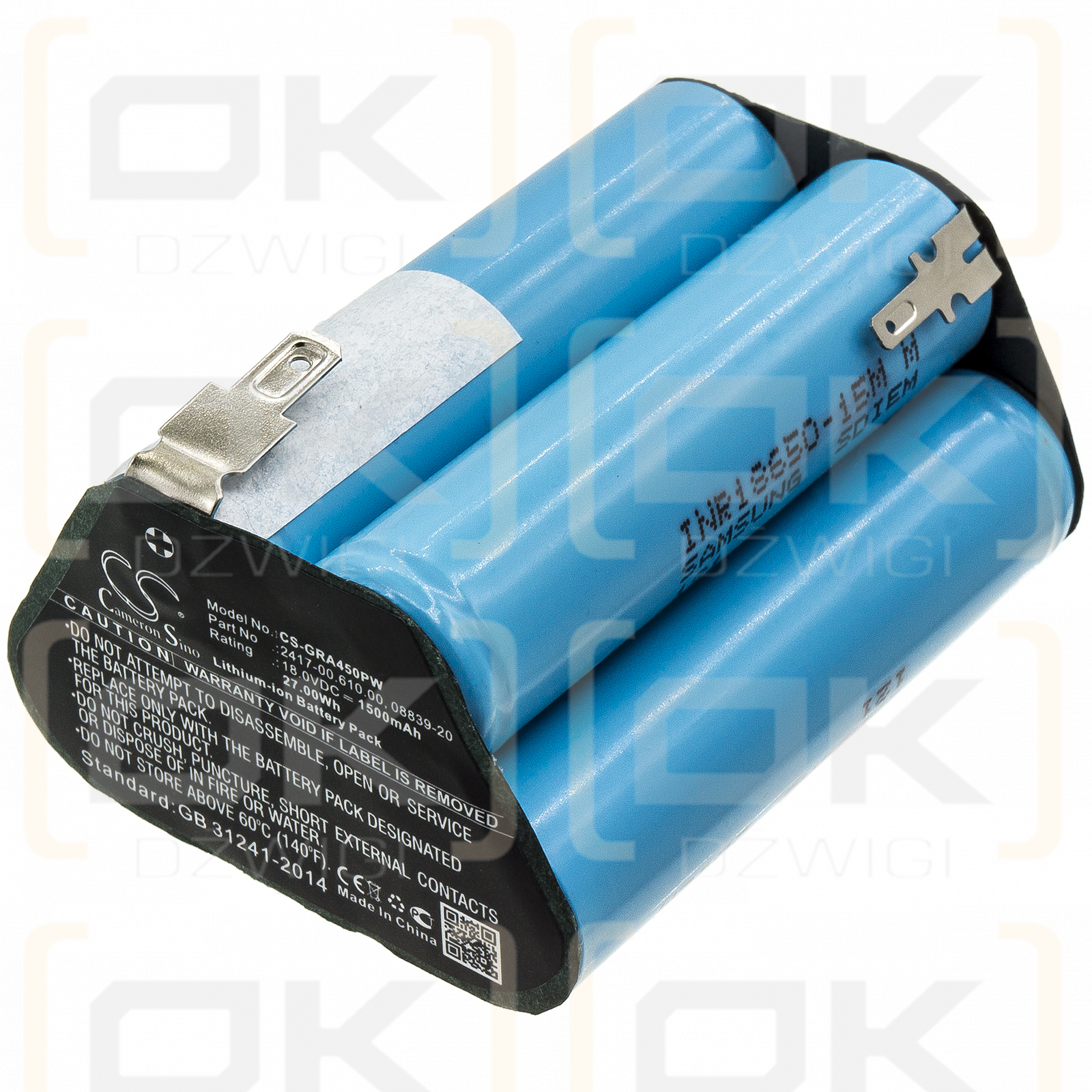 Gardena 02417-20 / 2417-00.610.00 1500 mAh Li-Ion 18,0 V (Cameron Sino)