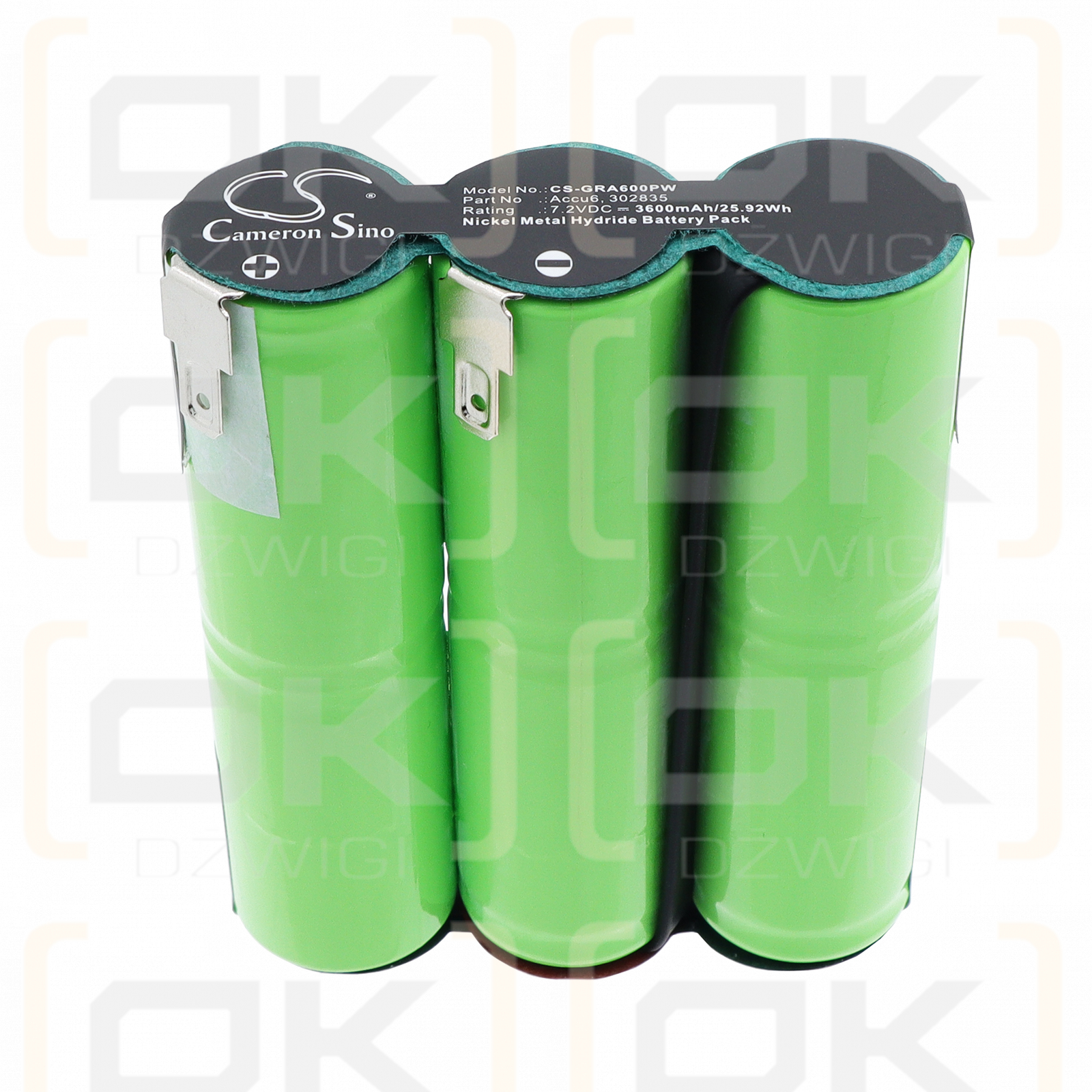 Batería de repuesto para Gardena Grasschere ST6 / Accu6 3600 mAh Ni-MH 7.2 V (Cameron Sino)
