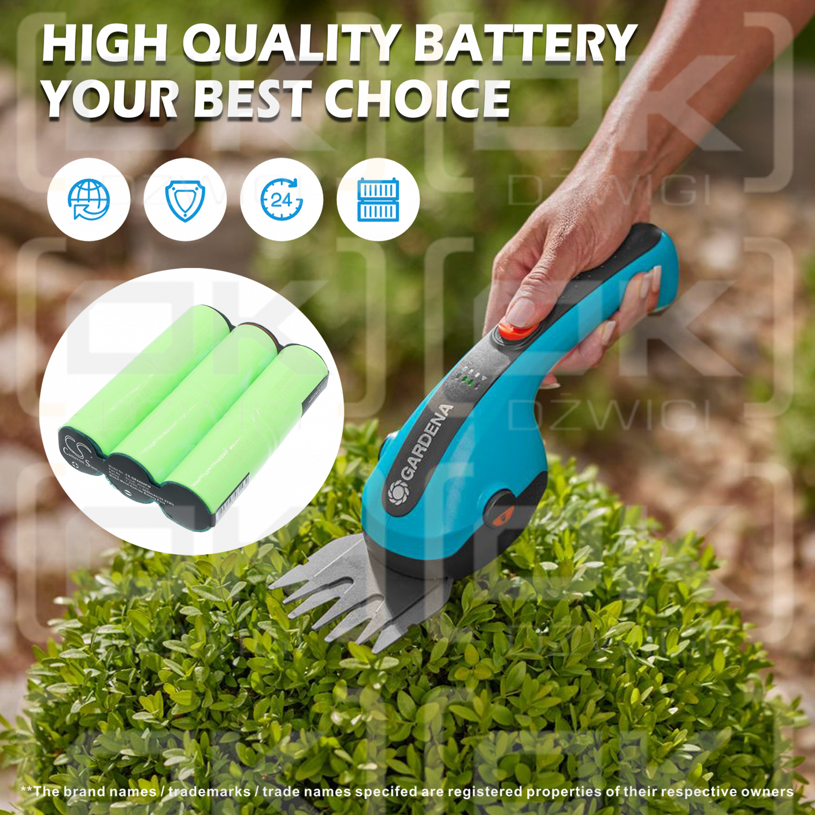 Batería de repuesto para Gardena Grasschere ST6 / Accu6 3600 mAh Ni-MH 7.2 V (Cameron Sino)