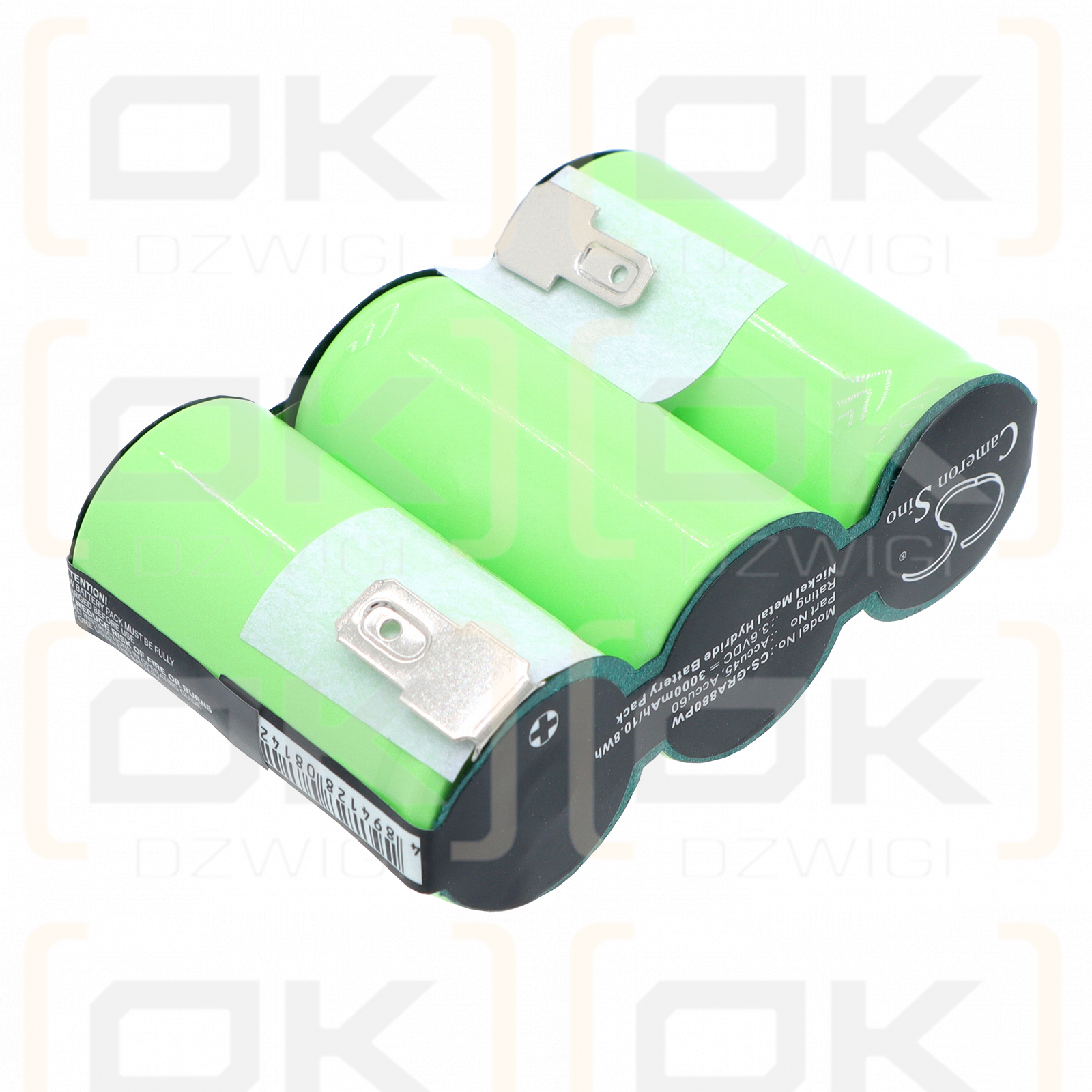 Batería de repuesto para Gardena Rasenkantenschere / Accu45 3000 mAh Ni-MH 3.6 V (Cameron Sino)