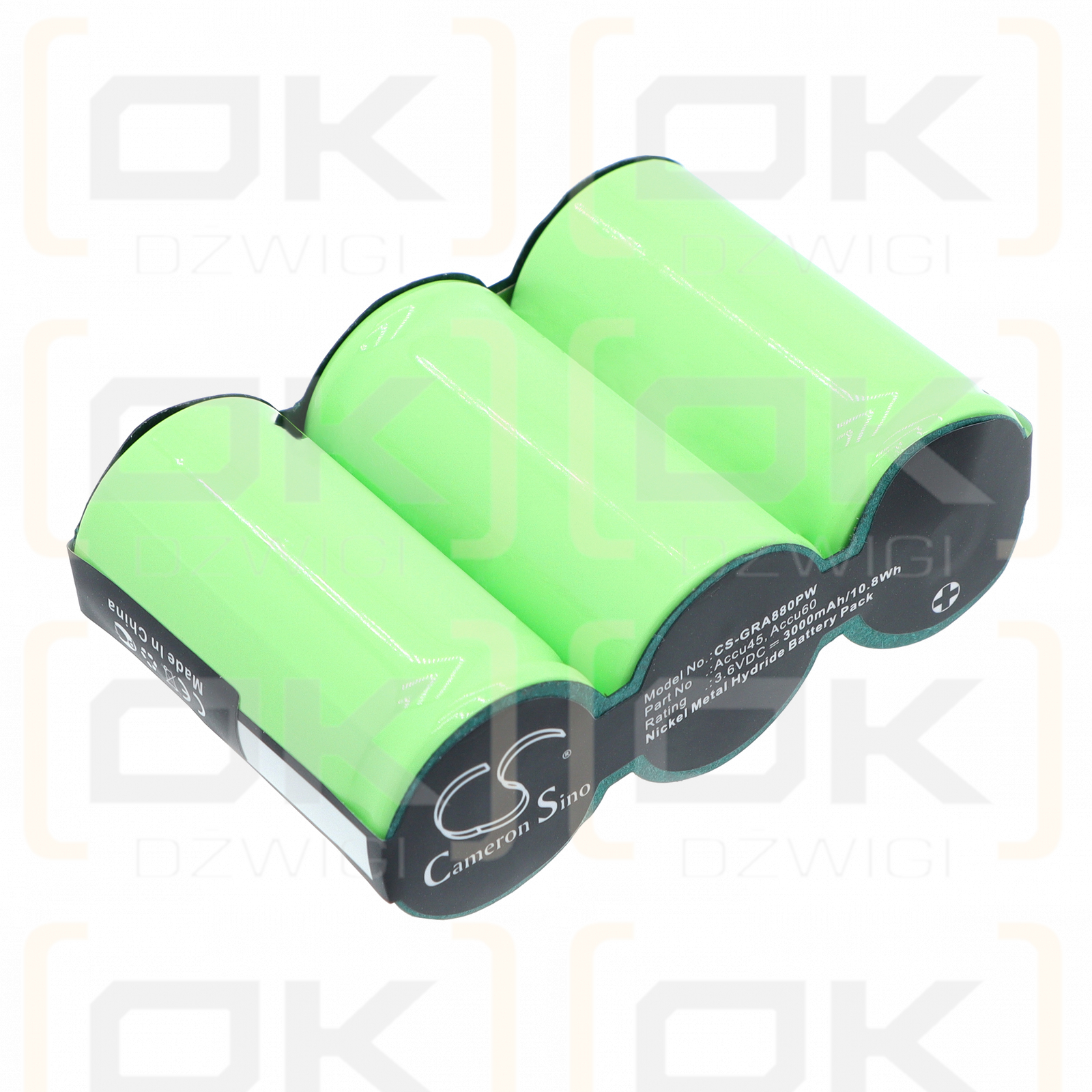 Batería de repuesto para Gardena Rasenkantenschere / Accu45 3000 mAh Ni-MH 3.6 V (Cameron Sino)