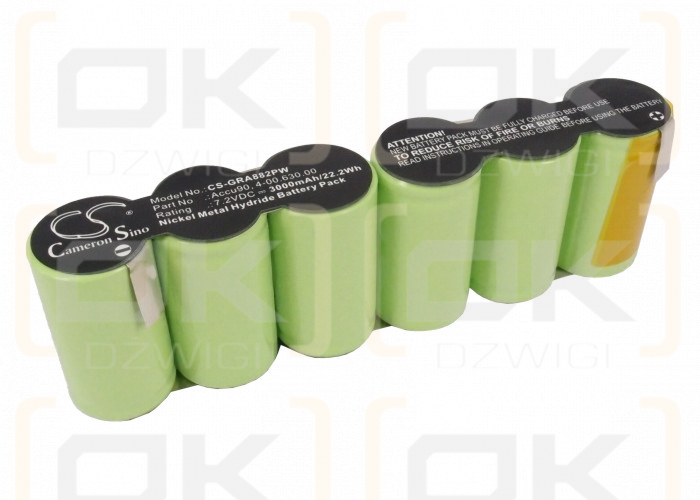 Gardena 8820 / Accu90 3000MaH Ni-MH 7.2V (Cameron Sino)