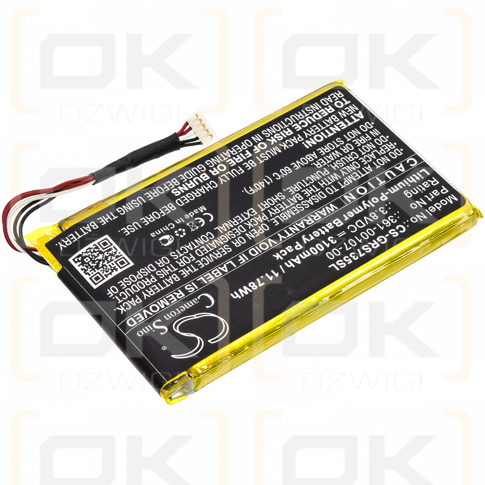 Garmin GPSMAP 66i / 361-00107-00 3100mAh Li-polímero 3.8V (Cameron Sino)