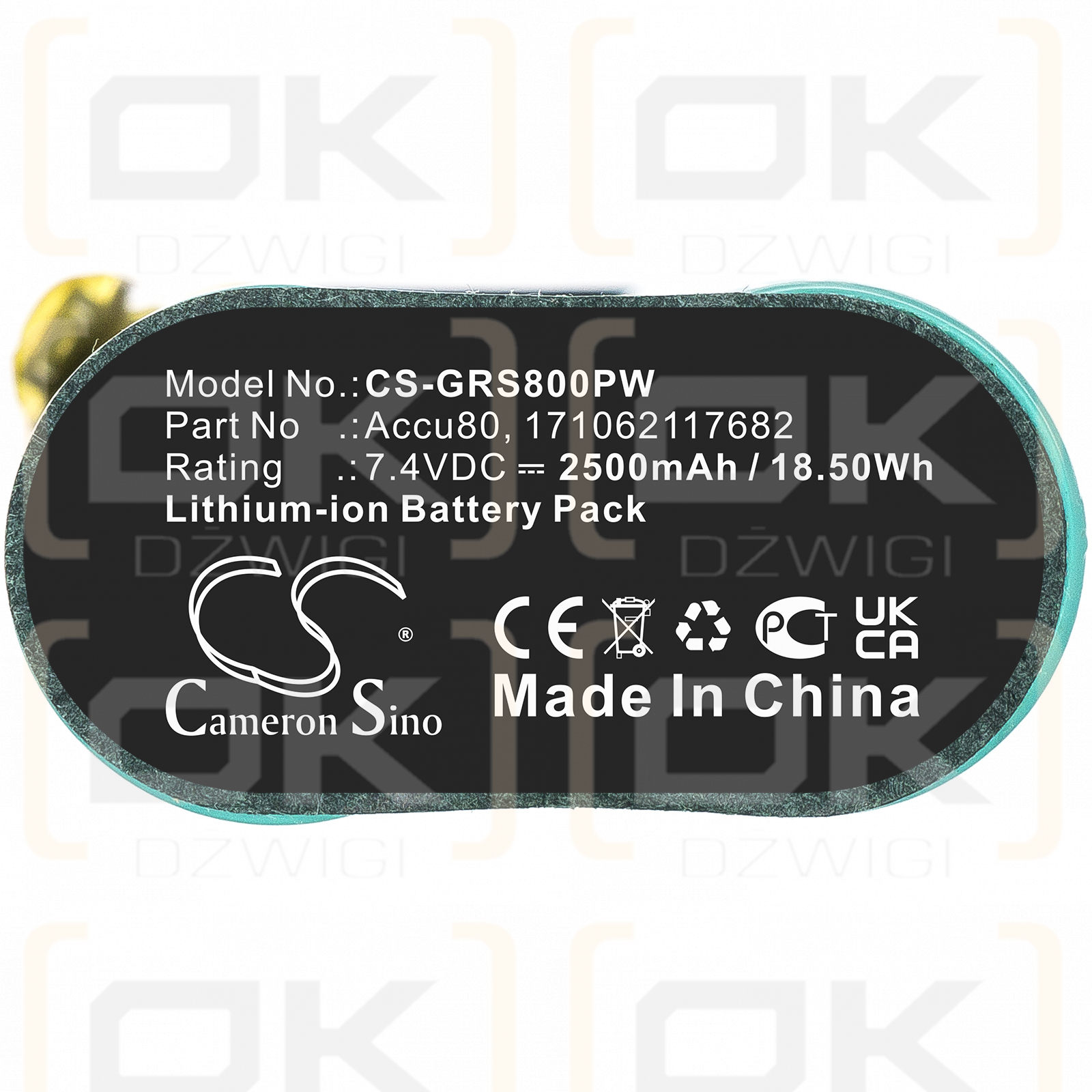 Wolf Garten / Accu80 2500mAh Li-ion 7.4V (Cameron Sino)