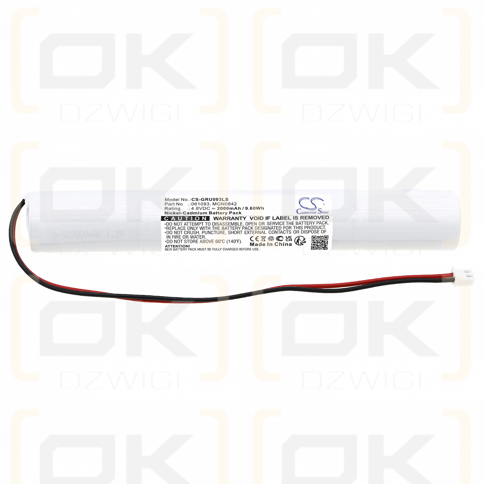 Legrand IP66 ECO1/061093 2000mAh Ni-CD 4.8V (Cameron Sino)