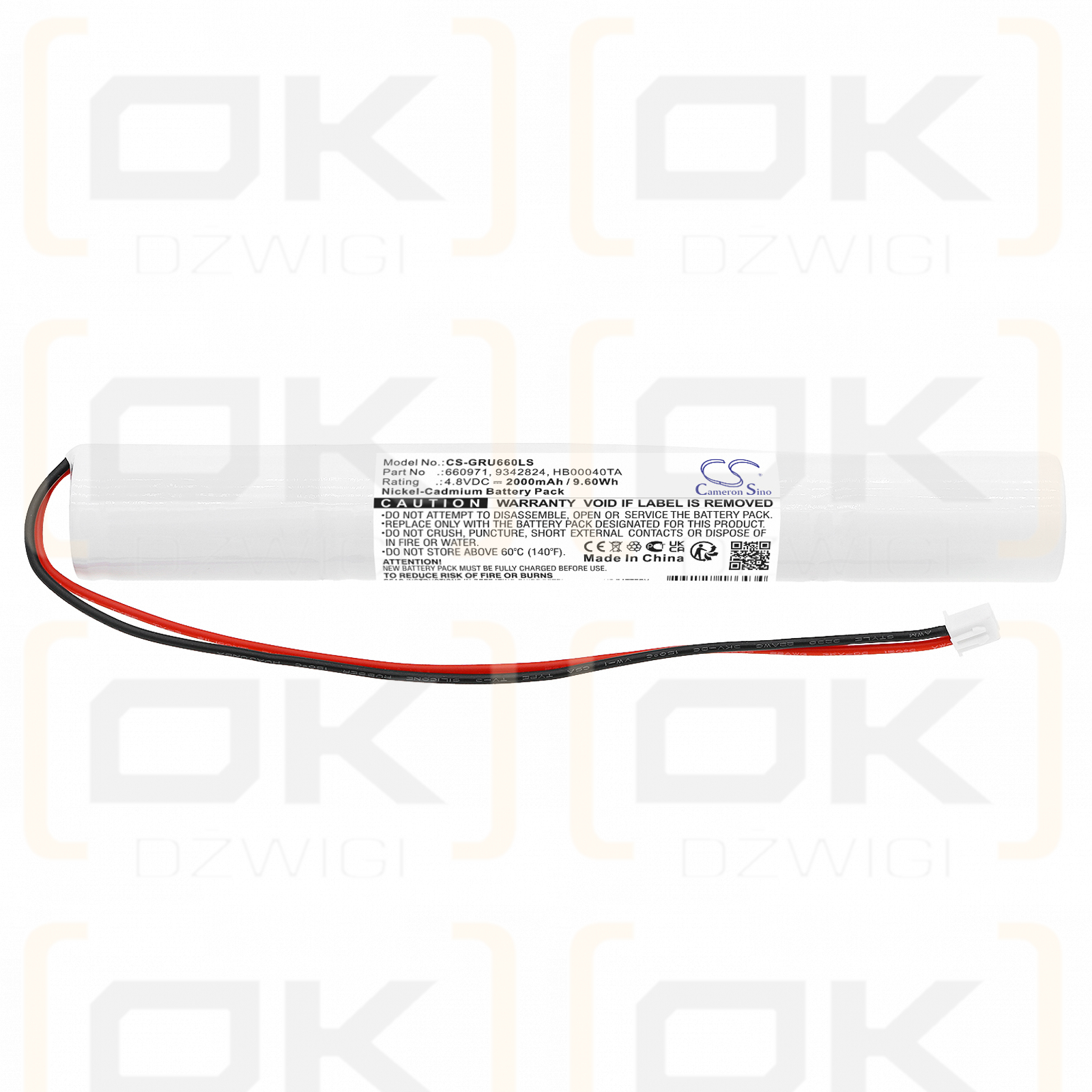 Legrand B65LED 6 624 34/40/660971 2000 mAh Ni-CD 4,8 V (Cameron Sino)