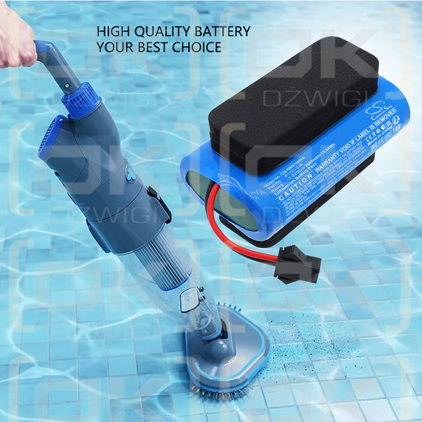 GRE Electric Recambios Super Vac VCB10P / P1121-ZJ8 2600 mAh Li-ion 7.4 V (Cameron Sino)