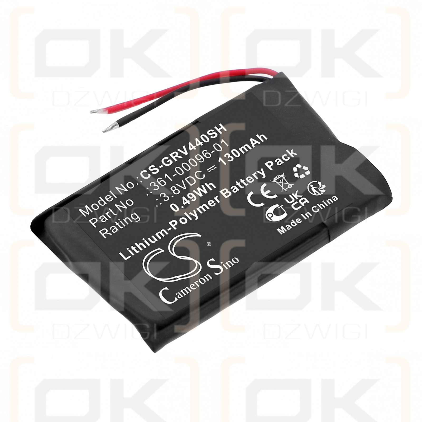 Garmin vivoactive 4S 40 мм / 361-00096-01 130 мА·ч литий-полимерный 3,8 В (Cameron Sino)