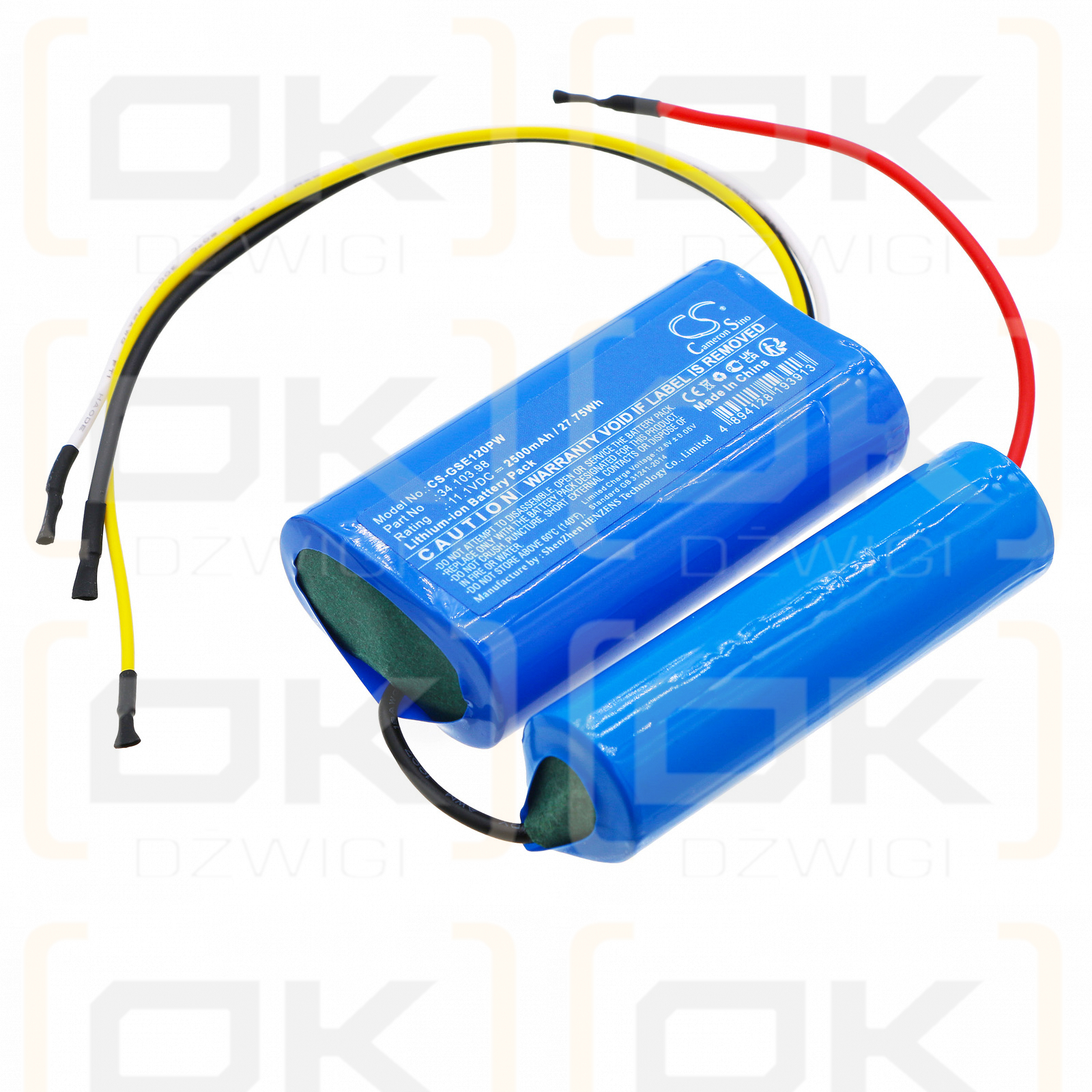 Gardol 11015 / 34.103.98 2500mAh Li-ion 11.1V (Cameron Sino)