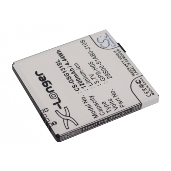 Batería de repuesto para Gigabyte Gsmart G1317D / GPS-H05, 1200 mAh, iones de litio, 3,7 V (Cameron Sino)