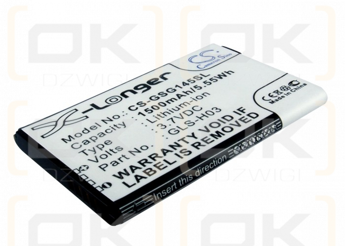 Gigabyte G1345 / GLS-H03 1500 mAh Li-Ion 3,7 V (Cameron Sino)