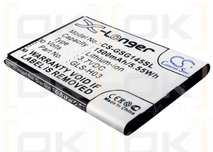 Gigabyte G1345 / GLS-H03 1500 mAh Li-Ion 3,7 V (Cameron Sino)