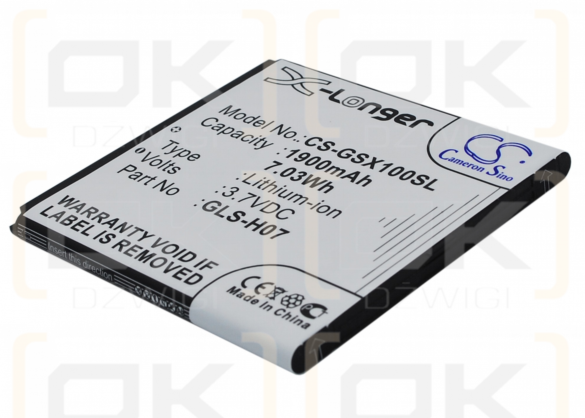 Gigabyte Gsmart Simba SX1 / GLS-H07 1900mAh Li-ion 3.7V (Cameron Sino)