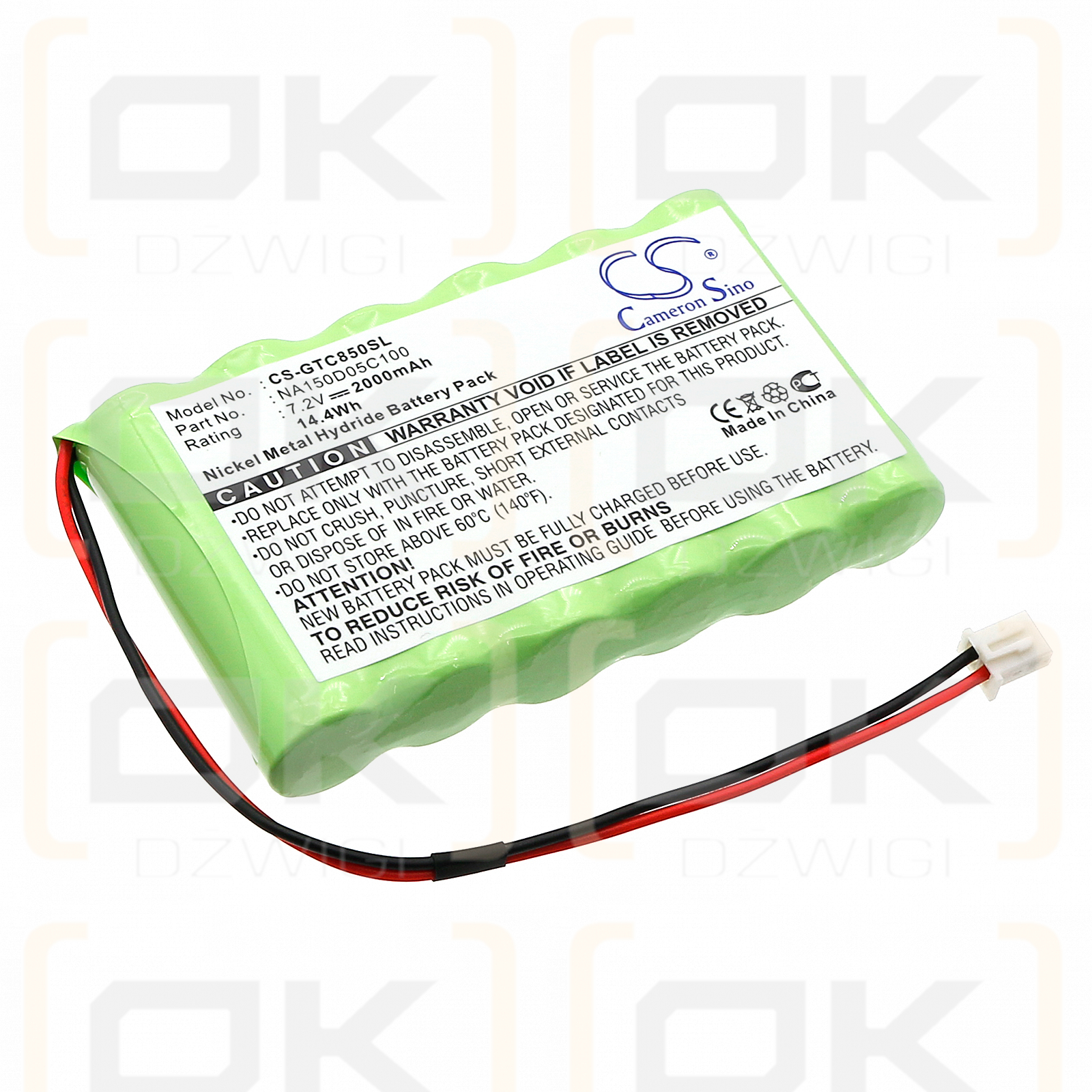 Graetz TC850C / NA150D05C100 2000mAh Ni-MH 7.2V (Cameron Sino)