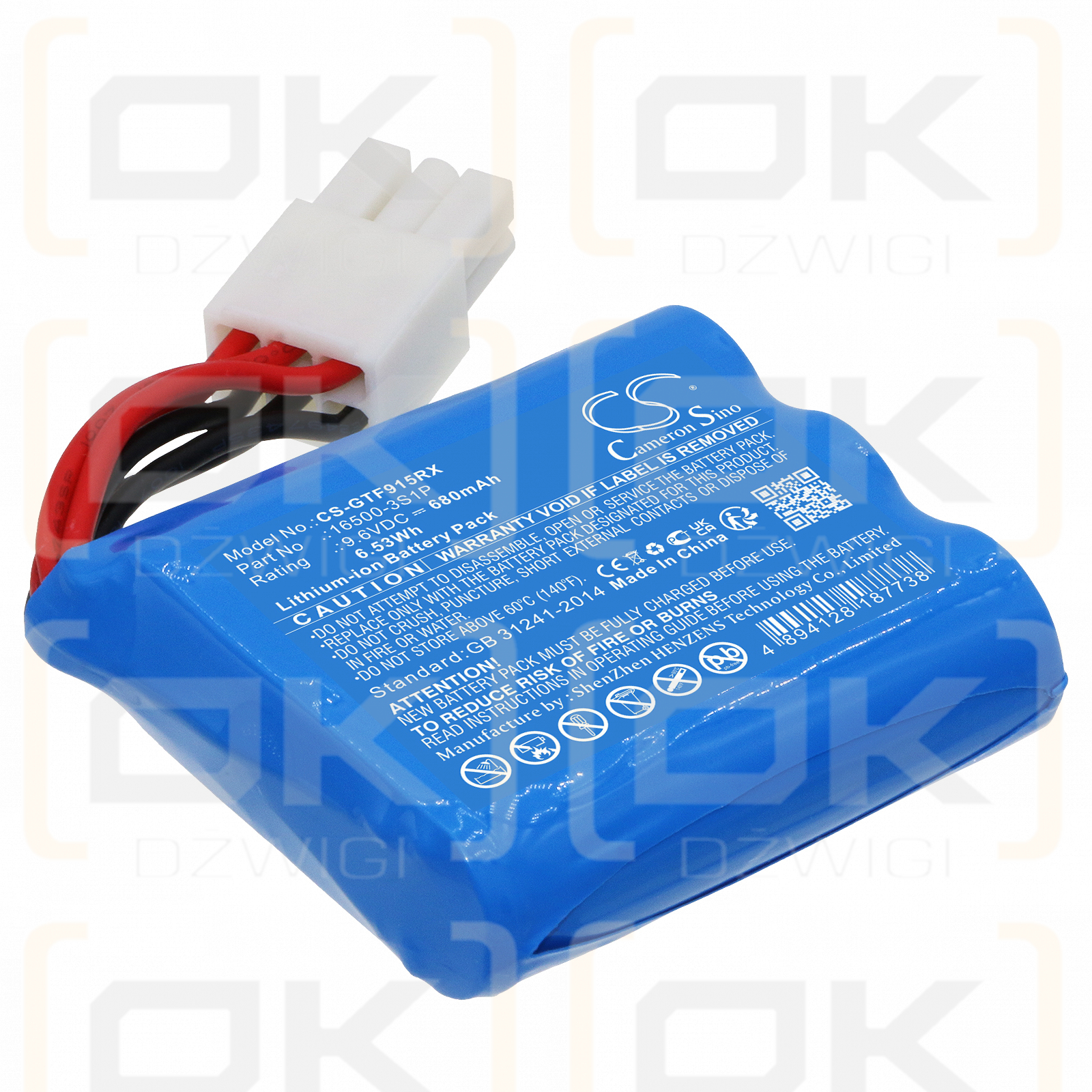 GPToys Foxx Hosim 9120 / 16500-3S1P 680mAh LiFePO4 9,6V (Cameron Sino)