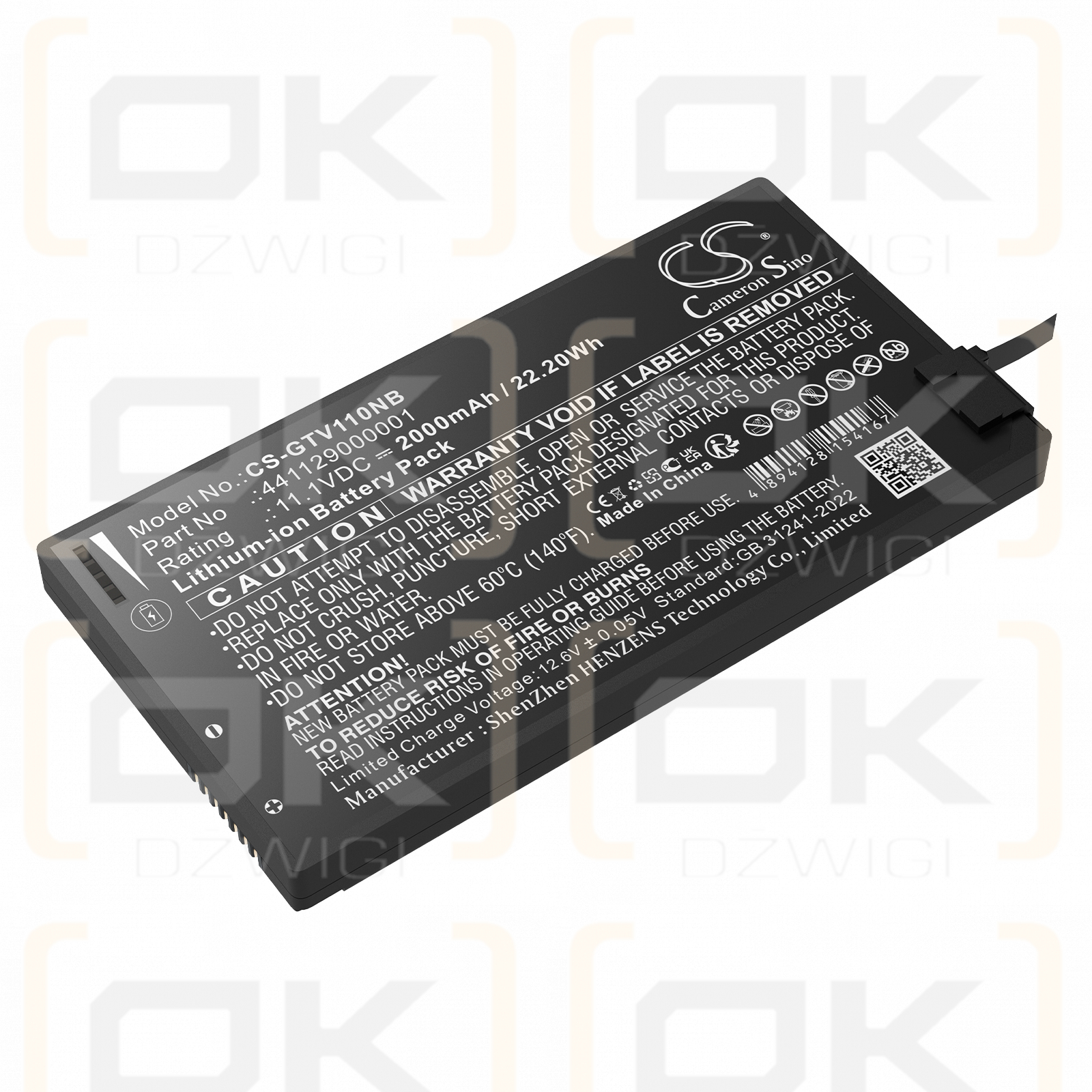 Getac V110 / 441129000001 2000mAh Li-ion 11.1V (Cameron Sino)